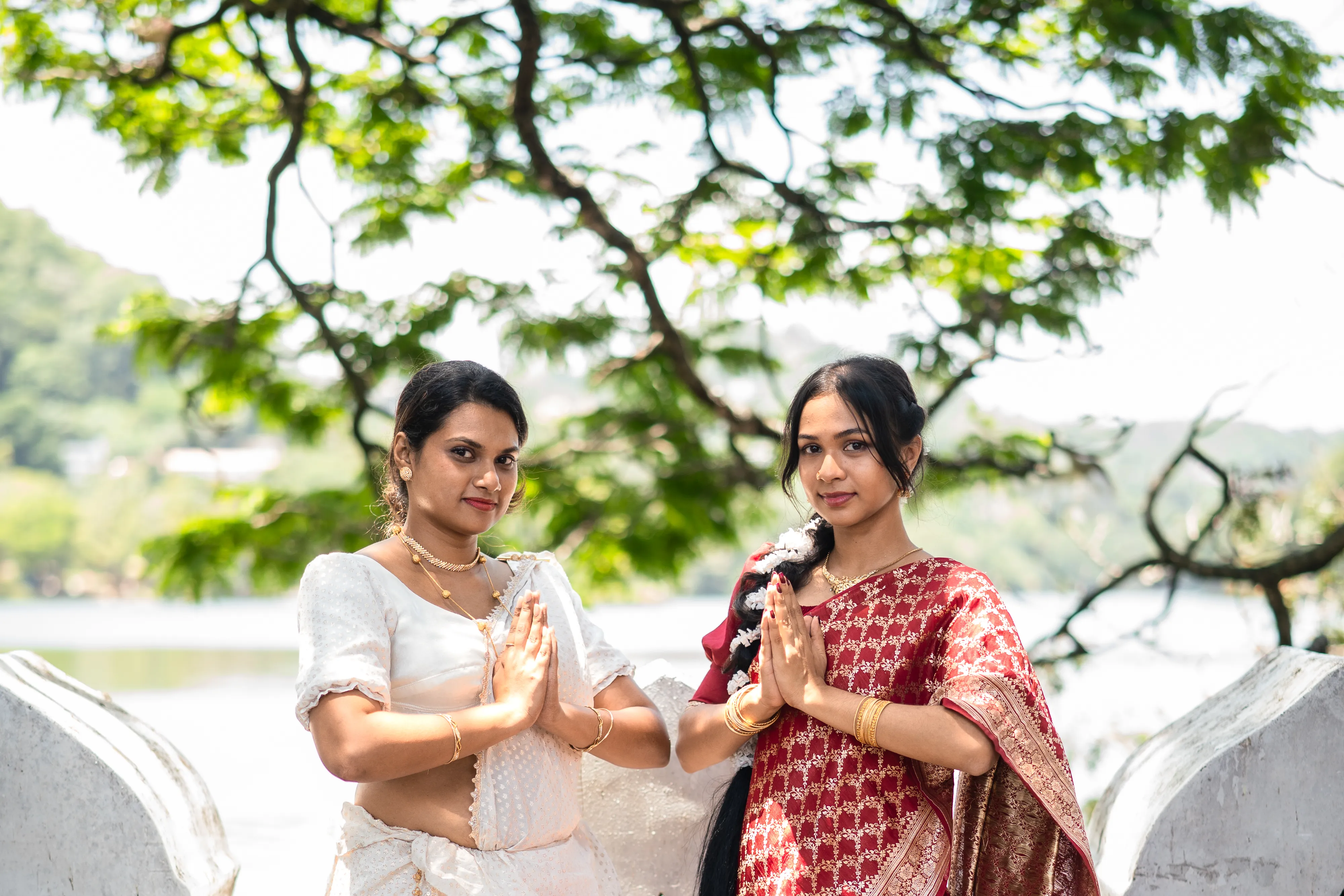 Authentic cultural photoshoot in traditional dress